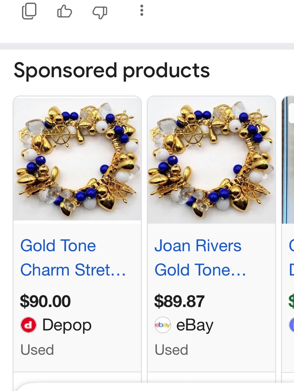 Vintage Joan Rivers stretch nautical theme charm bracelet - Picture 8 of 8